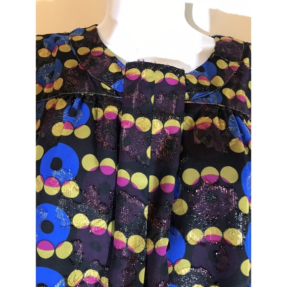 Anna Sui Target Women’s Metallic Circle Sleeveless Shift Mini Dress - Small S - Picture 5 of 10